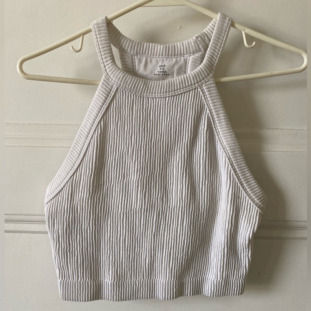 🌻Women's Ribbed White Halter Top